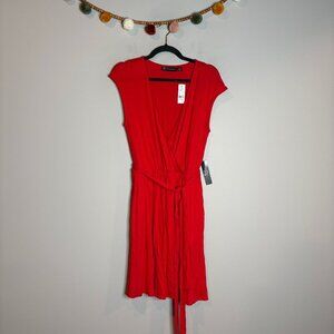 NWT New York & Company red faux wrap dress